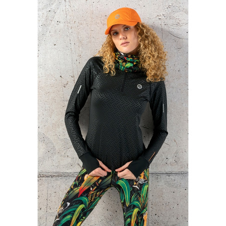 Nessi Sportswear Training Sweatshirt Shiny Black 2 W - running sweatshirt
