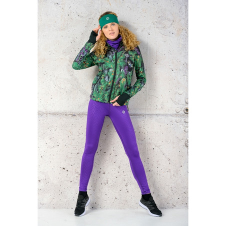 Nessi Sportswear Leggings Shiny 2 Purple (women's) - running leggings