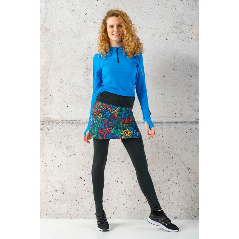 Nessi Sportswear Spódnica Biegowa Termoaktywna Mosaic Lumo (damskie)