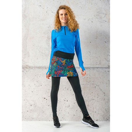 Nessi Sportswear Thermal Running Skirt Mosaic Lumo (women's) - running skirt