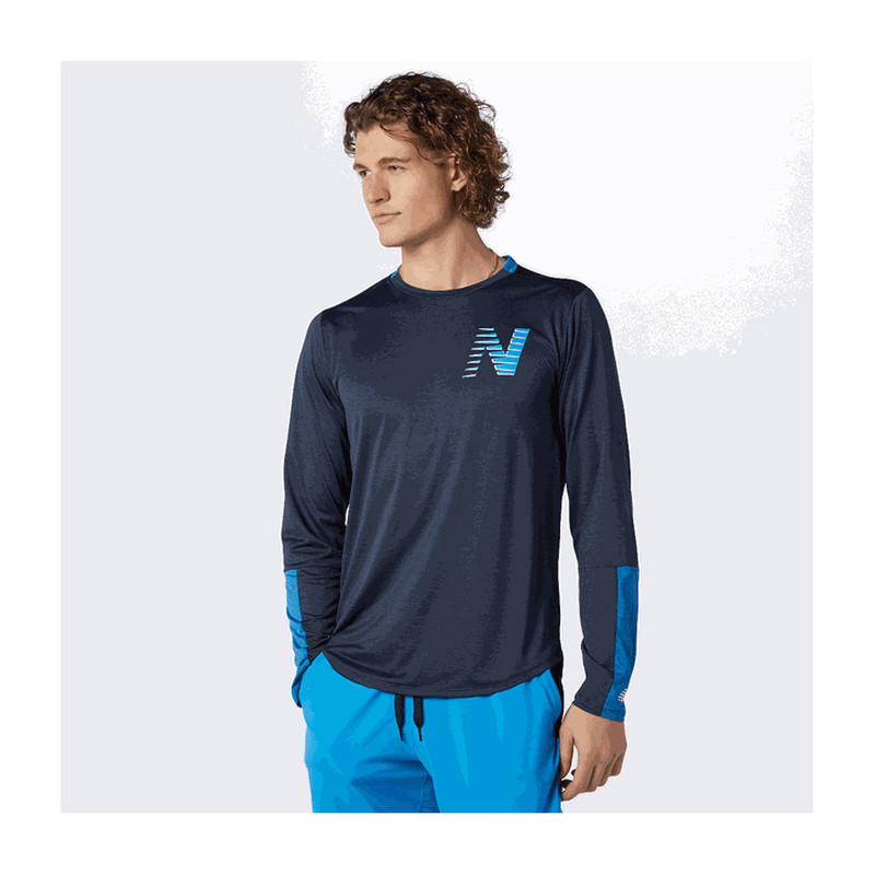 New Balance T-shirt Printed Fast Flight (men's) - running shirt