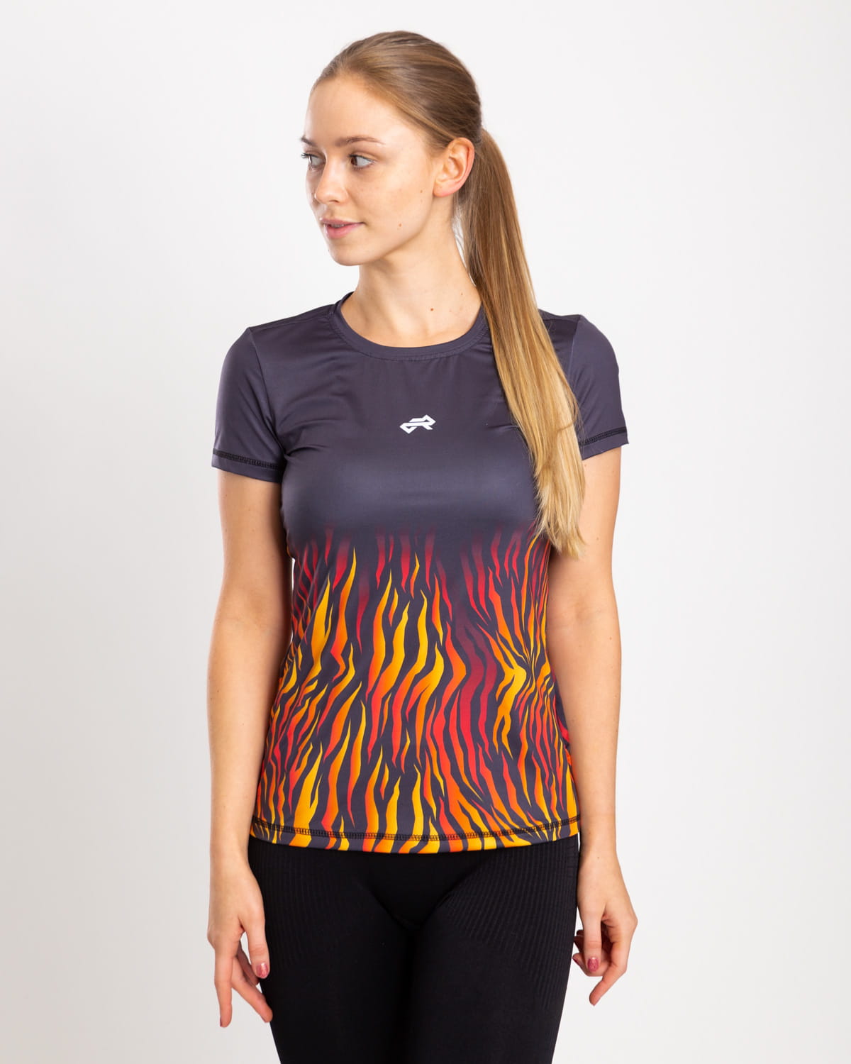 AdRunaLine T-Shirt Sportowy Tiger Damski